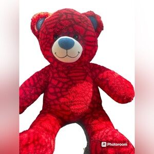 Marvel Spiderman Build-A- Bear 17" All Over Web Pattern with Crest on Foot